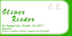 oliver rieder business card